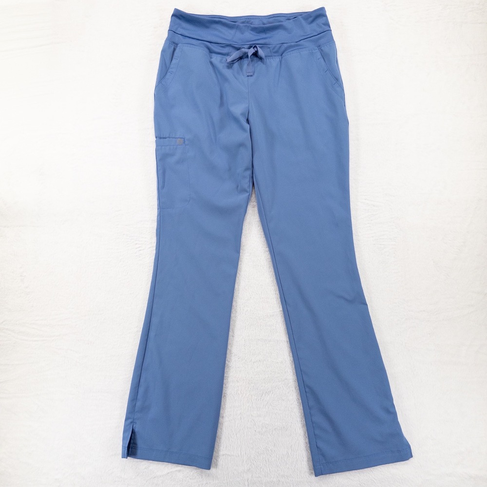 Barco One Womens Scrub Pants Small Blue Sustainable Stretch Drawstring Cargo